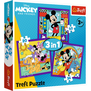 TREFL DISNEY Pužļu komplekts 3in1 Mikipele