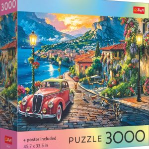 TREFL Puzle ar plakātu Itālijas ezermalas pilsētiņa, 3000 gab.