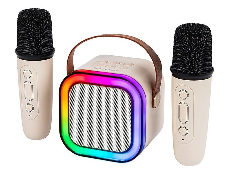 Bezvadu skaļrunis Blow Karaoke RGB bēša, 10 W