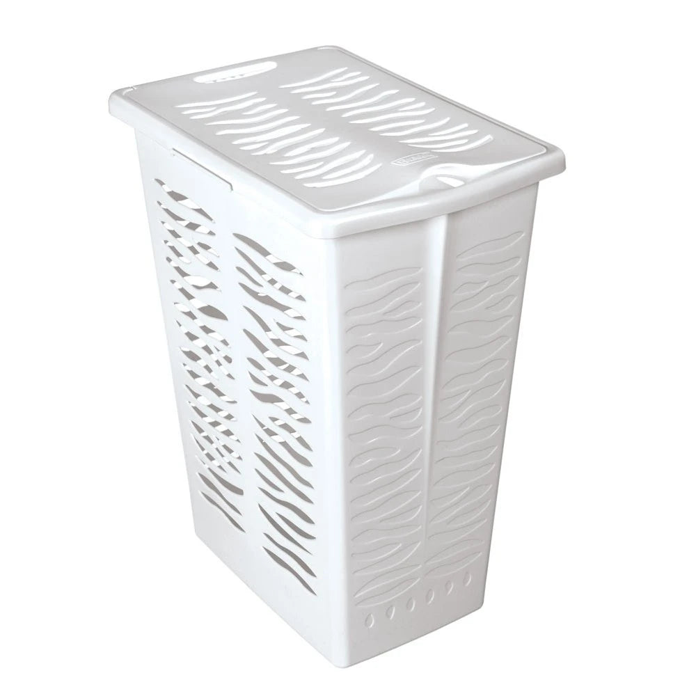 Veļas grozs 30L Zebra balts