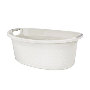 Bļoda ovāla Cotton 40L, balta