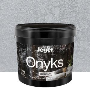 Dekoratīvais apmetums, sienas Jeger Onyks Silver, sudraba, 7 kg
