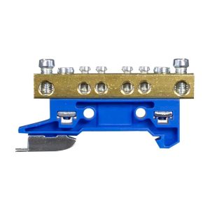 Zemējuma spaile Pawbol ZO-2106 DIN, 2x16/4x4 mm², zila krās.
