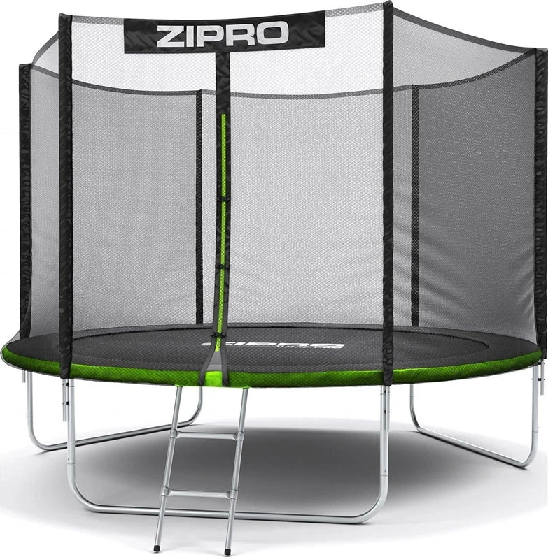 Batuts Zipro OUT 10FT, 312 cm, ar drošības tiklu, ar kāpnēm