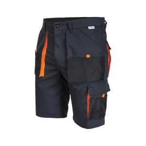 Darba šorti Sara Workwear King 11011, melna krās./oranža krās., L izmērs