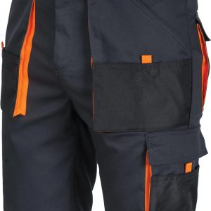 Darba šorti Sara Workwear King 11011, melna krās./oranža krās., XL izmērs