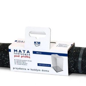 Izolācijas paklājs zem veļas mašīnas K&M AK 154, melna krās., 60 cm x 45 cm x 0.8 cm