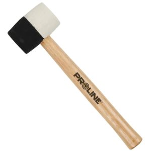 Āmurs gumijas 340g melns/balts ar koka rokturi