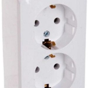 Dubultā kontaktligzda Schneider Electric Prima WDE001048, Iezemēta rozete, balta