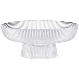 Šķīvis stikla uz kājas 25cm, Curly
