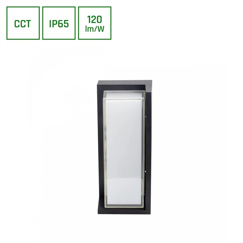 Āra sienas lampa Spectrum. 20W. LED. IP65. melna