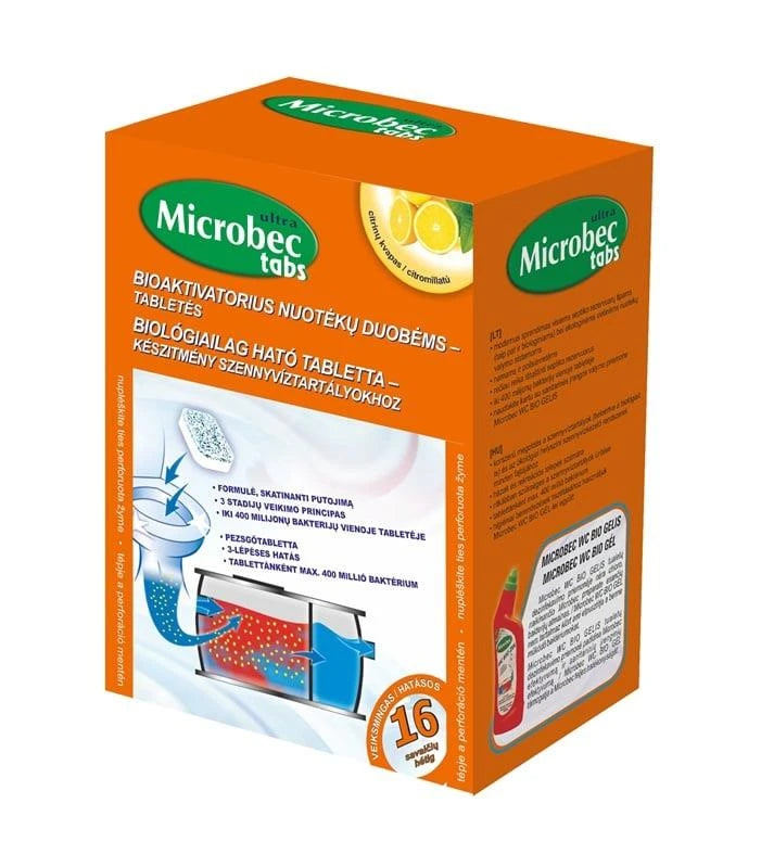 Tabletes kanalizācijas bedrēm microbec