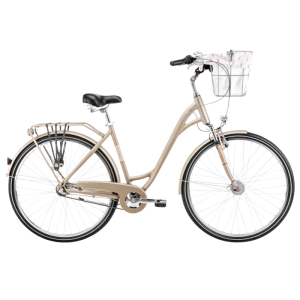Velosipēds ROMET Art Deco Classic, ar priekšējo grozu, bēšs ,L,