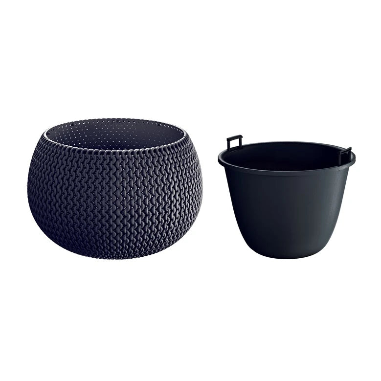 Puķu pods Prosperplast Splofy DKSP370, plastmasa, antracīta