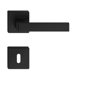 Durvju rokturu komplekts, iekštelpām Metal-Bud Economy Black ERGO LINE, melna