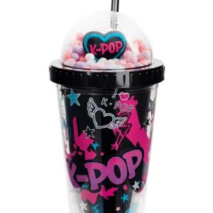 Krūze ar salmiņu K-POP 450ML