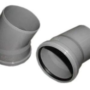 Kanalizācijas caurules 22° līkums Wavin D110mm. PVC