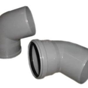 Kanalizācijas caurules 67° līkums Wavin D110mm. PVC