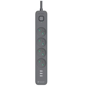 Tracer 47685 Power Line+ 5m ,4 sockets +3x USB A,
