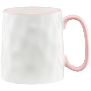 Krūze keramiska Zanzi ar rozā osiņu 400ml