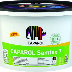 Sienu krāsa Caparol SAMTEX 7 ELF B3, balta krās., 2.35 l
