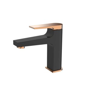 Izlietņu jaucējkrāns Invena Midnight BU-35-014-V, zelta krās./melna krās.