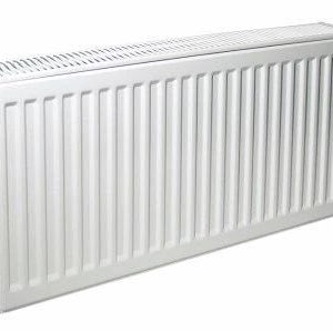 Radiators Purmo Compact, 120 cm x 50 cm, sānu pieslēgums, 1764 W, balta krās.
