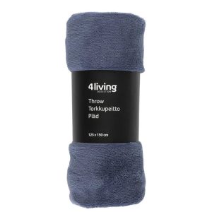 4Living pleds Gert 125×150 cm, tumši zils