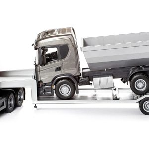 EMEK Scania S Sarkans iekrāvējs ar pašizgāzēju, mērogs 1:25, 99 cm