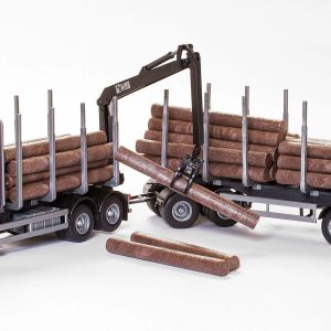 EMEK Scania CR Baļķvedējs un piekabe ar autokrānu, 77 cm