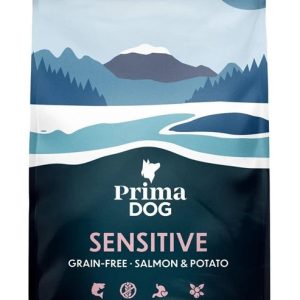 Sausā suņu barība Prima. lasis/kartupeļi. 3 kg