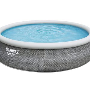 Baseins, piepūšams Bestway Fast Set 57372, brūna krās./balta krās., 457 x 107 cm