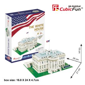 CUBICFUN 3D puzle Baltais Nams, ASV