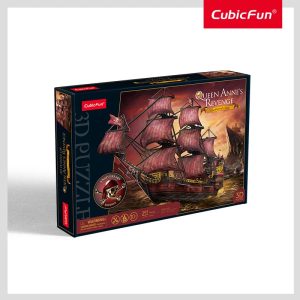 CUBICFUN 3D puzle Queen Anne’s Revenge jubilejas sarkanā versija