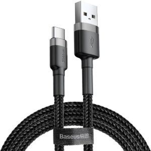 Vads BASEUS USB TypeA M. USB TypeC M. 1m melns CATKLF-BG1