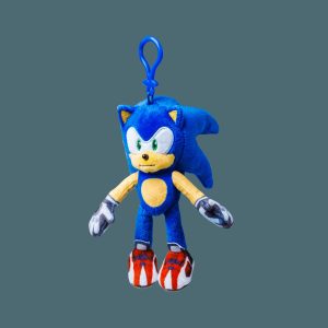 SONIC Piespraužama plīša rotaļlieta, 15 cm