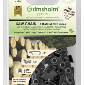 Grimsholm Premium Cut zāģa ķēde, 46 posmi, 3/8", 1,1 mm