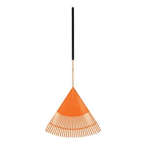 Lapu grābeklis vēdekļa Truper EP-30, ar kātu, 1810 mm, oranža