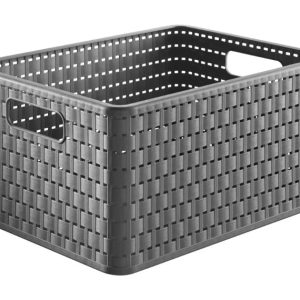 Uzglabāšanas kaste, transports/rīki/paredzēts uzglabāšanai Rotho 1115308853, 18 l, antracīta krās., 36.8 x 27.8 x 19.1 cm