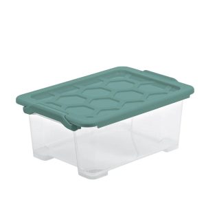 Uzglabāšanas kaste ar vāku, pārtikai/paredzēts uzglabāšanai/rotaļlietām Rotho, 11 l, caurspīdīga krās., 38.7 x 27.9 x 15.8 cm