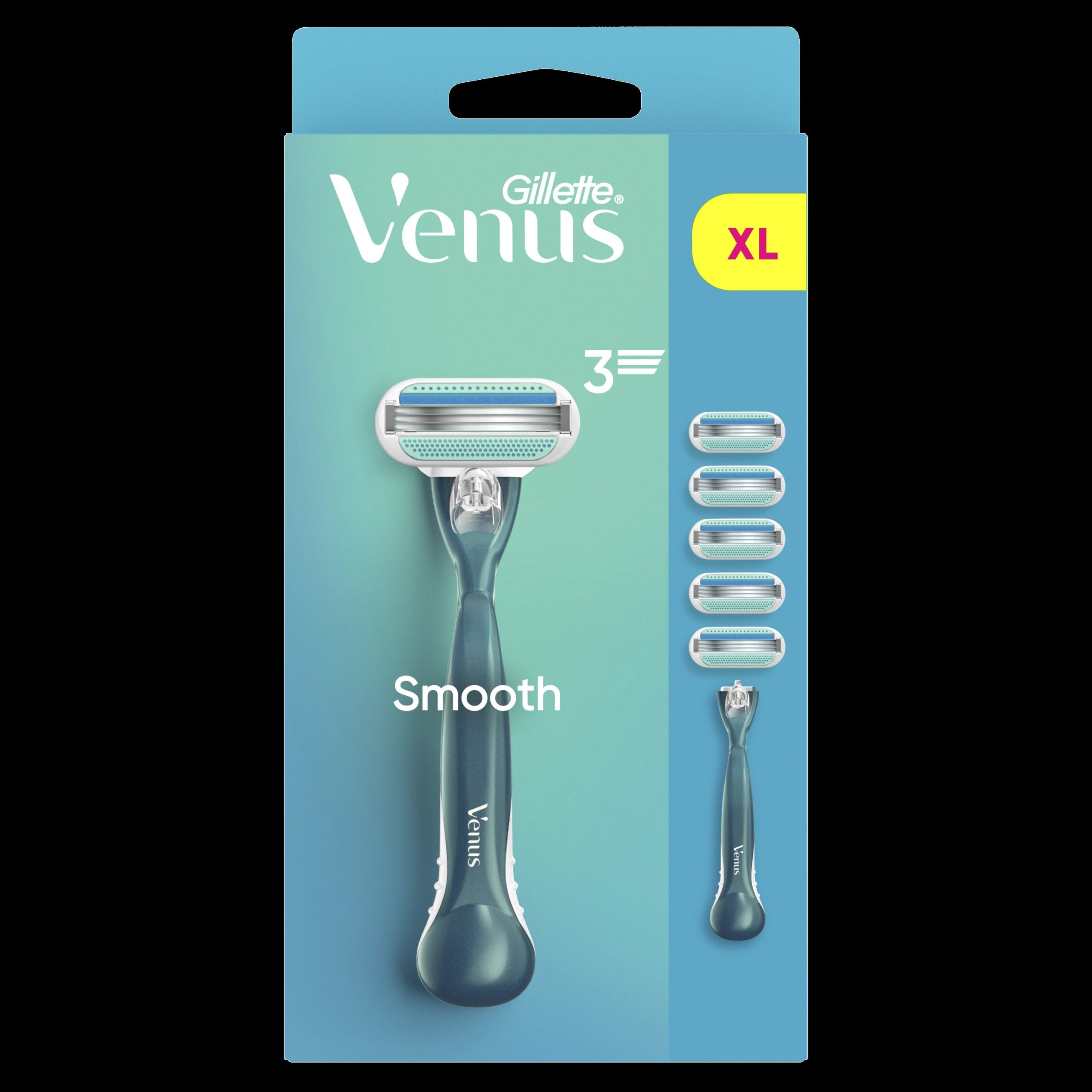 Gillette Venus Smooth Skuveklis Sievietēm + 4 Asmeņi