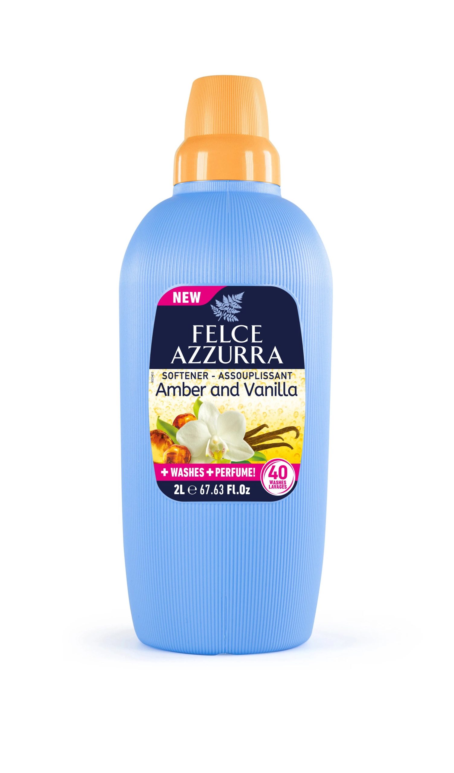FELCE AZZURRA Amber & Vanilla veļas mīkstinātājs ,40x, 2L