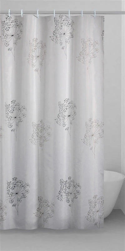 Dušas aizkars Gedy Parfume TTE13221230, brūna krās./balta krās./melna krās., 200 cm x 120 cm