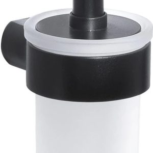 Uz sienas piestiprināmais šķidro ziepju dozators Gedy Pirenei, caurspīdīga krās./melna krās., 0.125 l