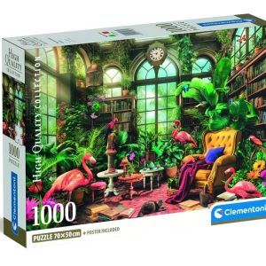 Puzle Clementoni Greenhouse Library 39936, 70 cm x 50 cm, 1000 gab.
