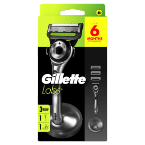 Gillette Labs Skuveklis Vīriešiem, 3 Skuvekļa Galviņas, Magnētiskais Statīvs