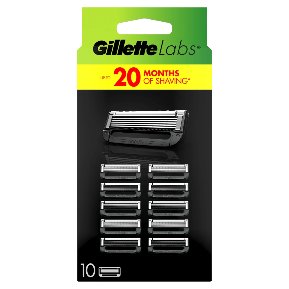 Gillette Labs Skuvekļa Asmeņi Vīriešiem, 10 Rezerves Asmeņi