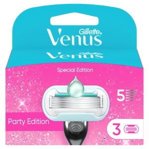 Gillette Venus Party Edition Razor Skuvekļa Maināmas Asmeņu Kasetnes, 3 gab