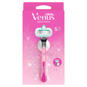 Gillette Venus Party Edition Skuveklis, 1 Skuvekļa Kasetnes, Sienas Stiprinājums