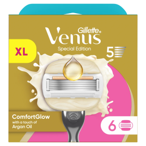 Gillette Venus ComfortGlow Argan Oil 6 Skuvekļa Kasetnes